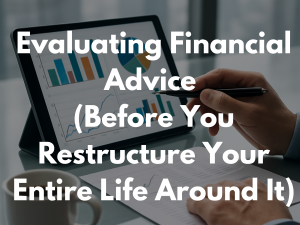 financial advisor working on a plan for a high net worth client